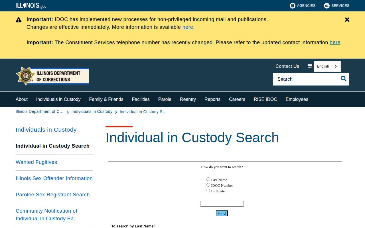 IDOC search for Johnson County released inmates