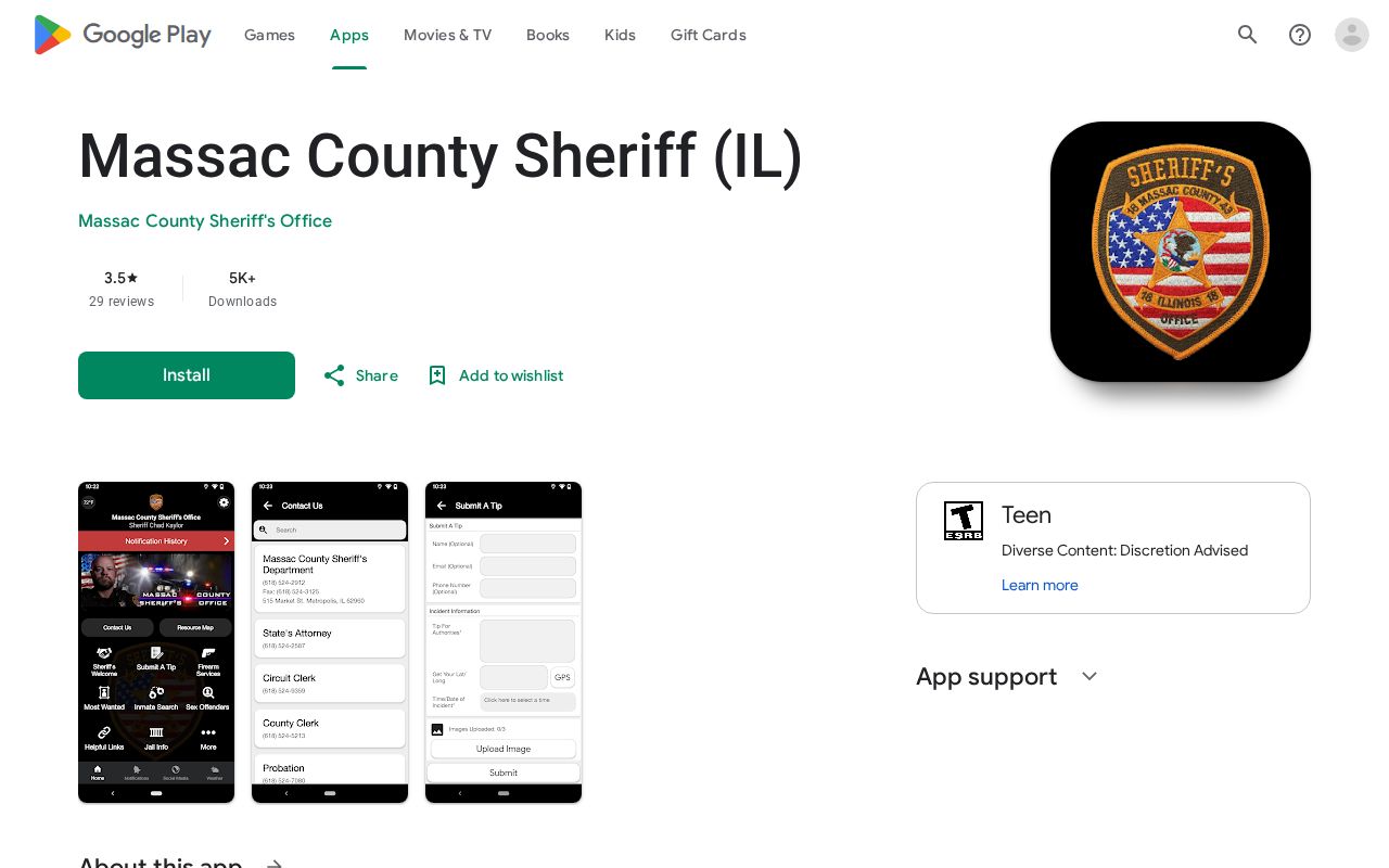 Massac Sheriff app for Johnson County 24-hour release checks